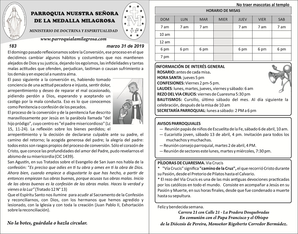 Volante la milagrosa 31 de marzo de 2019